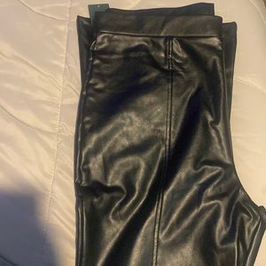 Black leather pants